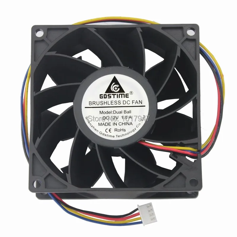 

5 pieces lot DC Computer Cooler PC CPU Cooling Fan 12V 4Pin 9238 92x92x38mm 90mm 9cm FG PWM Ball