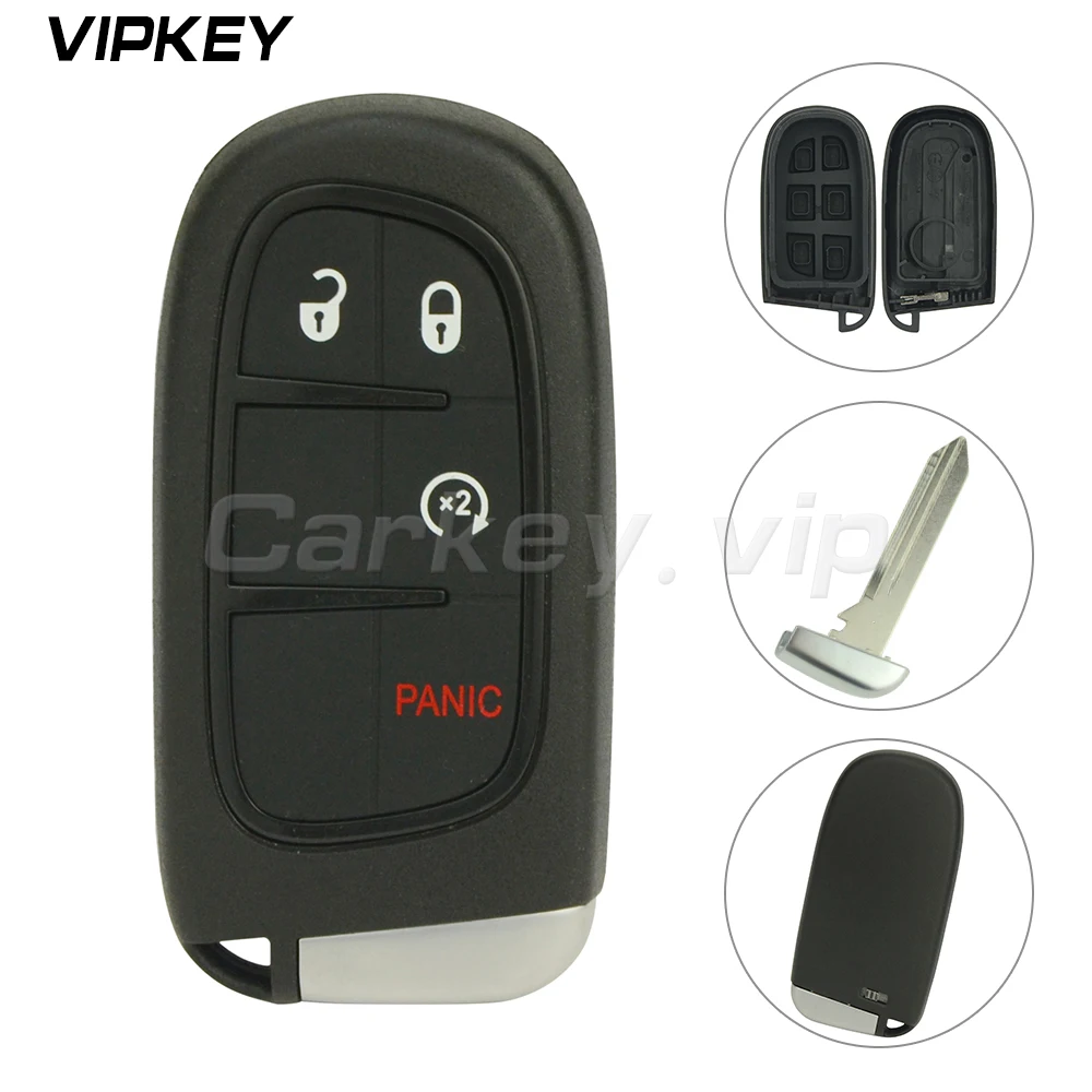 

Remotekey Smart Key Case 3+1 Button 2013 2014 2015 2016 For Dodge Ram 1500 2500 3500 GQ4-54T Replacement