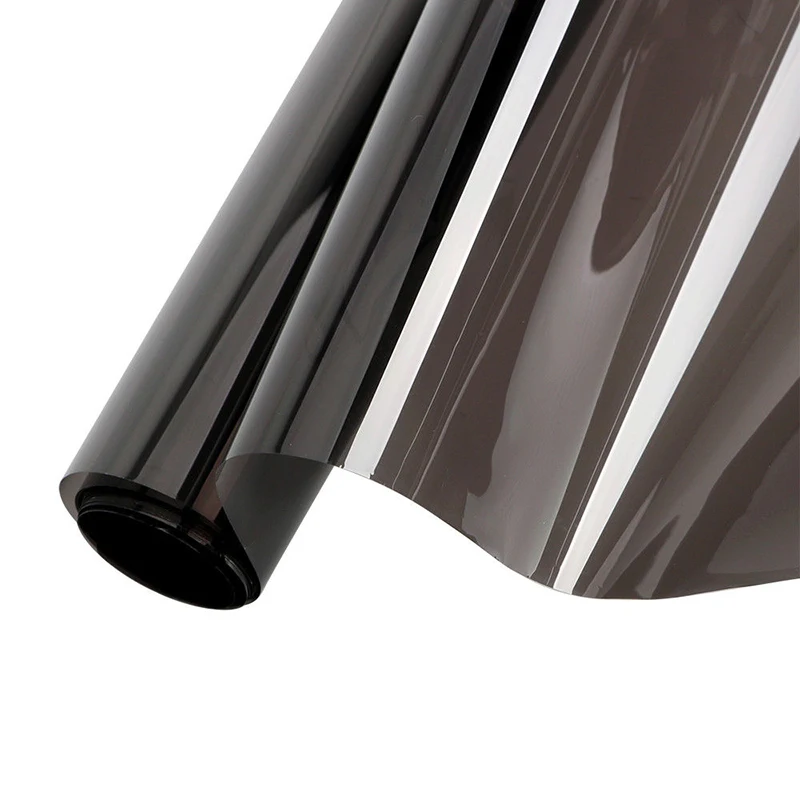 50cmX200cm Super quality 2ply 35%VLT charcoal metallized one way vision mirror film