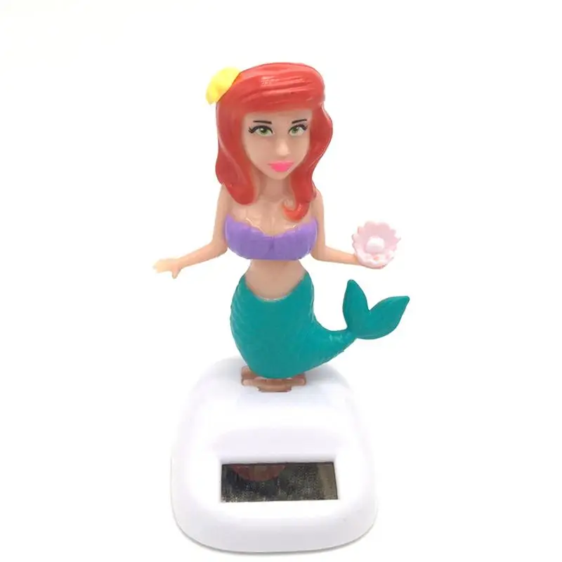 Solar Powered Toys Creatives Household Decorations Solar Powered Dancing Mermaid Doll Swing Mermaid Dancer Toys