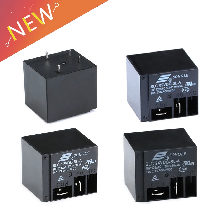 5 шт./лот реле мощности Φ 5V 12V 24 30A T91 HF2100 4PIN группа нормально открытых
