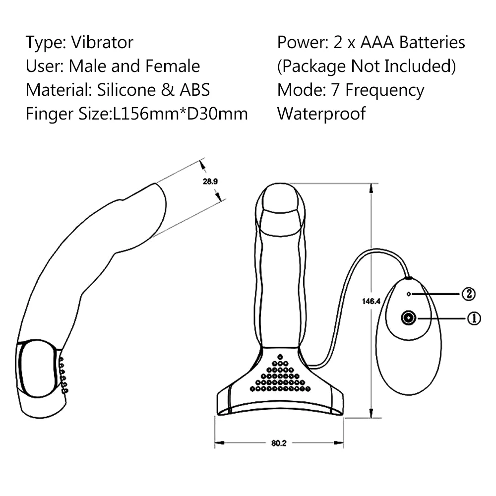 VATINE G-spot Strap On 7 Speeds Finger Vibrator Silicone Clitoris Stimulator Sex Toys for Women