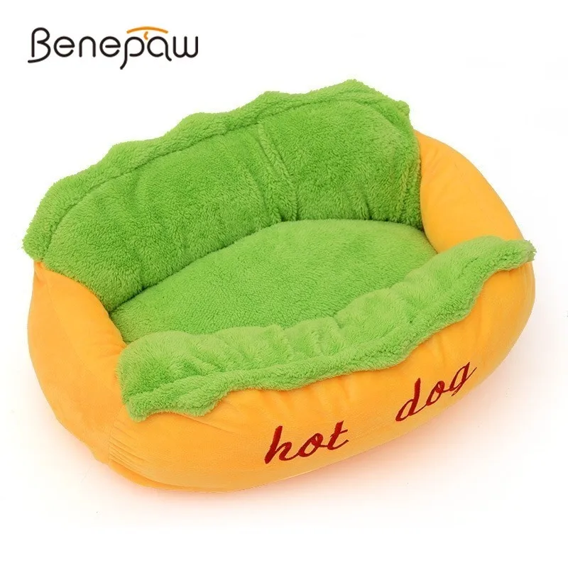 Benepaw Warm Hot Dog Bed Removable Soft Lounger For Dog Small Large Hot Sale Washable Elastic Puppy Cat Pet House Sofa Indoor