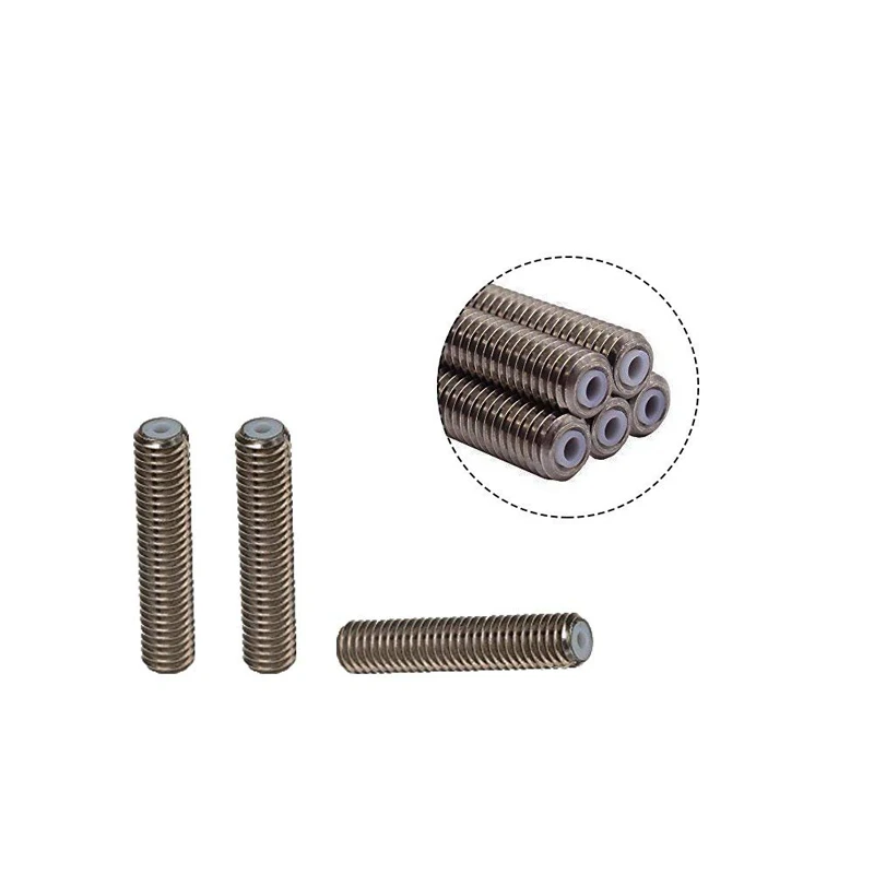 5PCS/Lot 3D Printer Mk8 Thread M6 30mm/40mm/50mm Throat Stainless Steel With PTFE Tube 1.75mm Filament For Makerbot