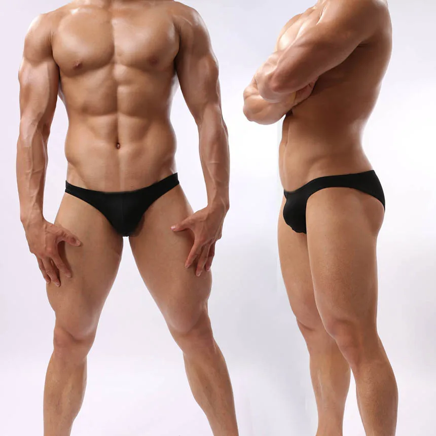 

Men's Bikini Brief Underwear Male Bulge Pouch Back Full Coverage Briefs Shorts