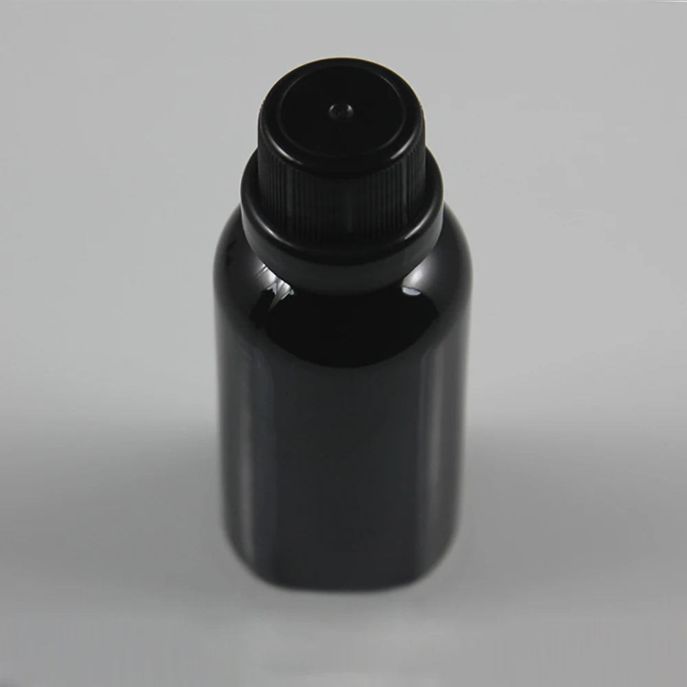 

100pcs wholesale glass vail Essential Oil Bottle with black screw cap 30ml, 1 ounce cosmetic packaging refillable bottles