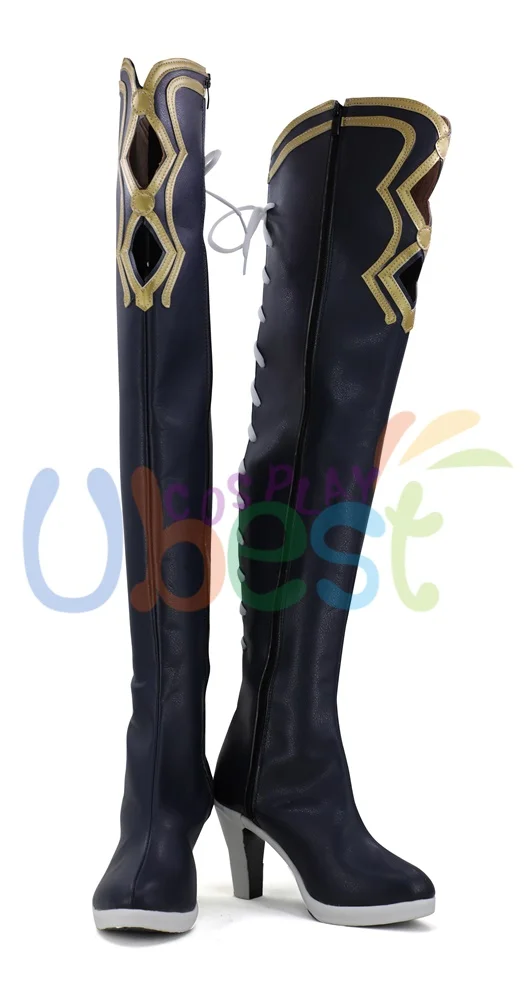 Choujigen Game Neptune Black Heart Noire Cosplay Shoes Women Long Boots