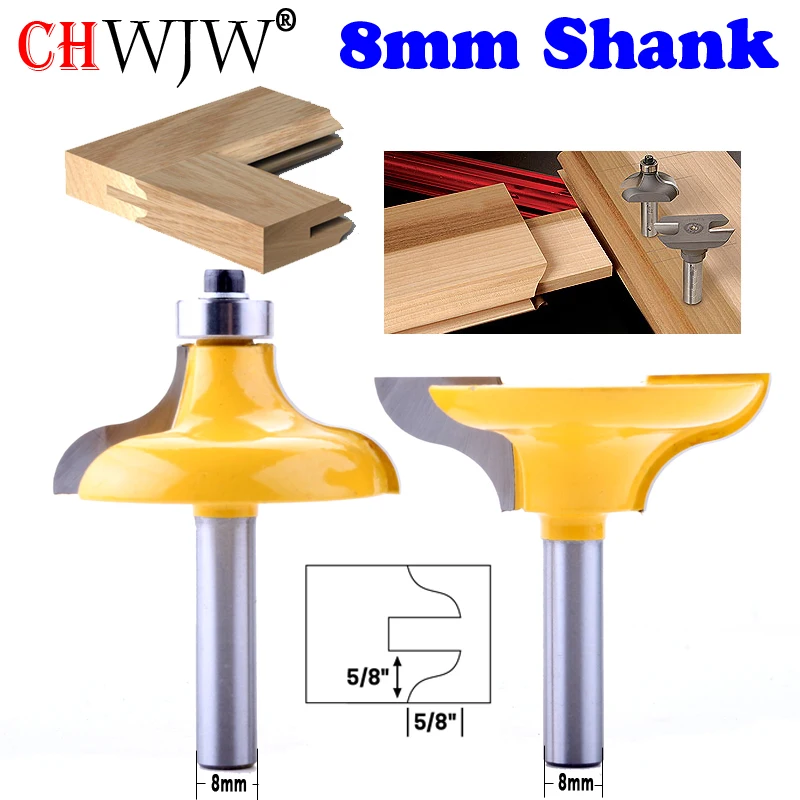 2 PC 8 millimetri Shank Porta di Ingresso per Lungo Tenoni Router Bit lavorazione del legno cutter lavorazione del legno bit Tenon Cutter per la