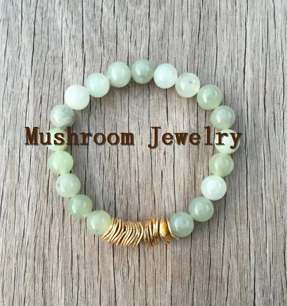 Gold Wave Accent Beads For Bracelet Aventurine natural stone bracelet