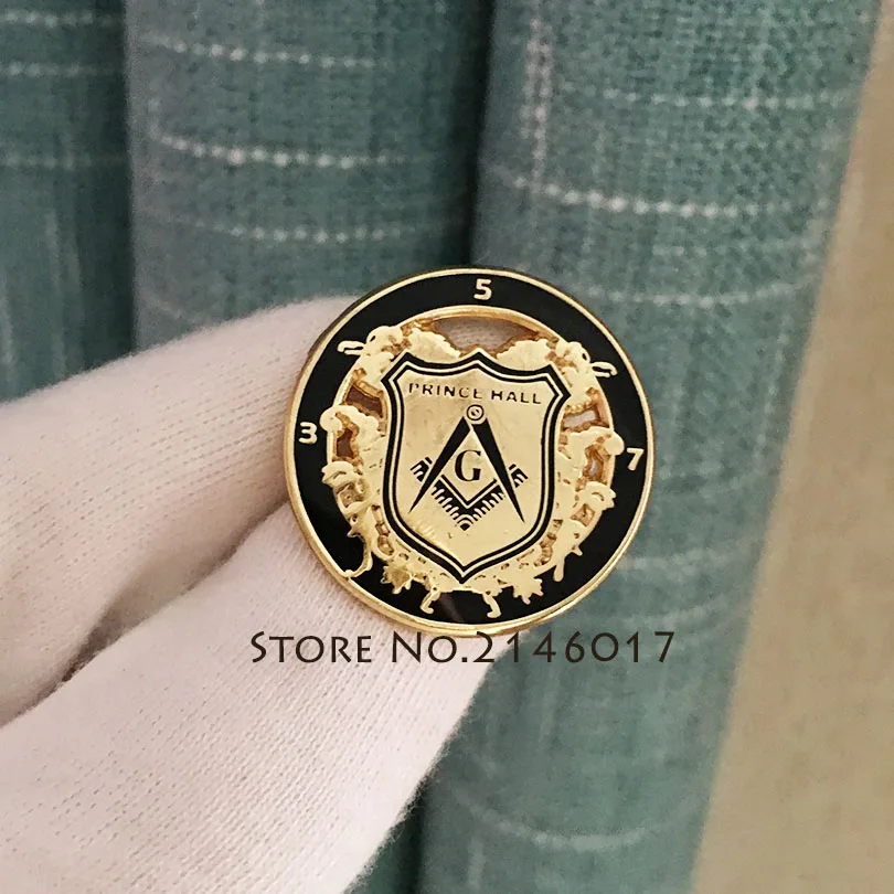 

10pcs Free Masons Metal Craft Gifts Freemasonry Souvenir Badges Masonic Lapel Pin Square Compass G Pins Brooch PRINCE HALL Badge