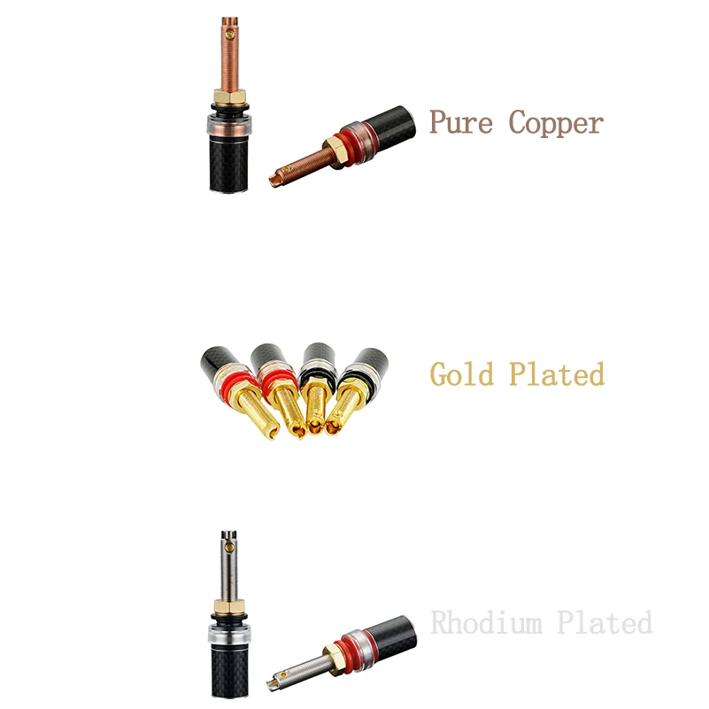 Viborg 4 stücke Hallo End Audio Binding Post Reinem Kupfer Gold/Rhodium Vernickelt Erhältlich BP614 Lautsprecher Terminals
