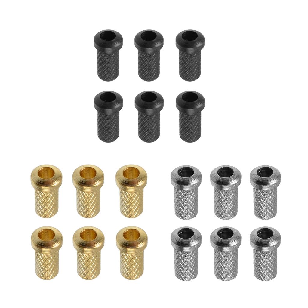 6 Pcs Durable Iron Electric Guitar String Mounting Through Body Ferrules Bushings Guitar Parts Great Feplacement 9 x 5mm