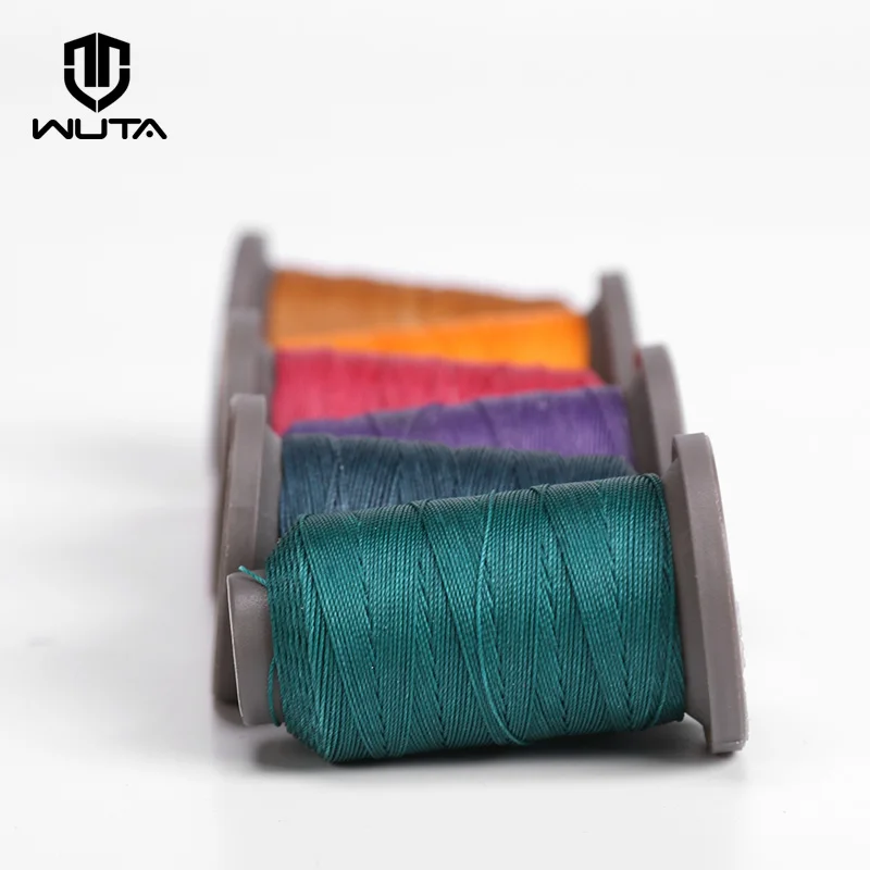 WUTA 1Pcs 120 Meter Leather Craft Waxed Thread  Round 0.45mm Polyester Hand Sewing Line DIY Cord Leather Working