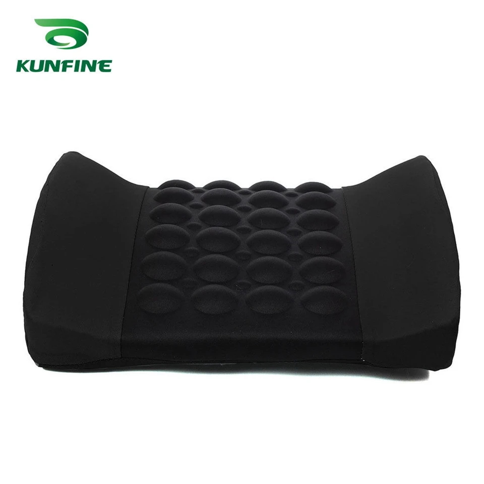 KUNFINE 12V Car Electric Lumbar Seat Back Massage Cushion Home Chair Waist Support Tool car cushion tournure black red silver