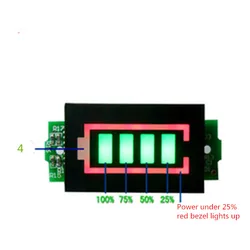 6S 7S 8S 10S 13s 16s 25.2V 29.4V 42V 54.6V 67.2V litowo lipo kwasowo-ołowiowy wskaźnik naładowania baterii wyświetlacz mocy