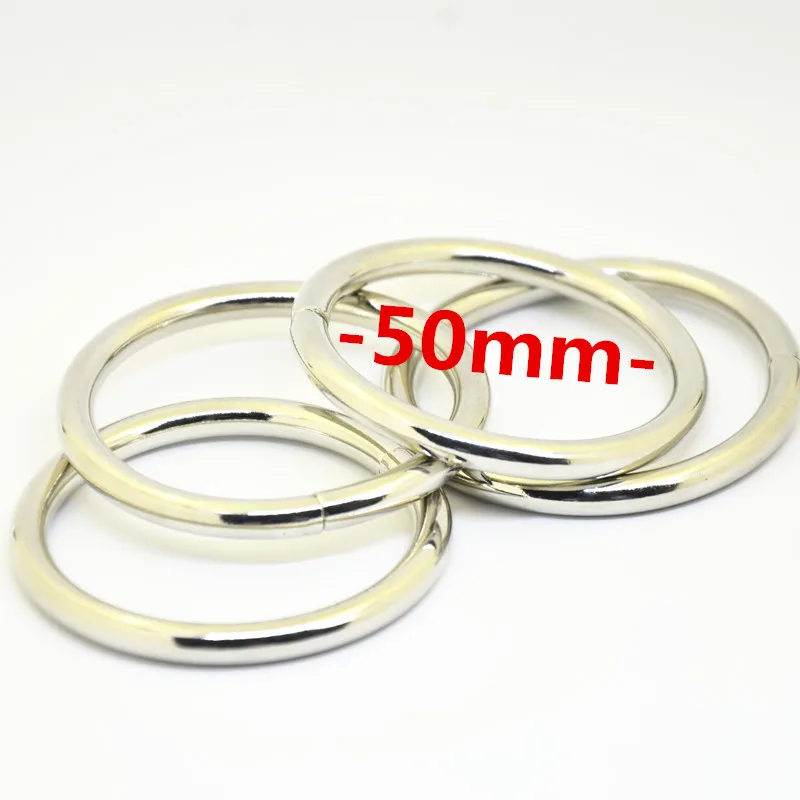 Wholesale 50mm/80mm silver big circle ring Connection metal shoes bags Belt Buckles DIY clothing accessories