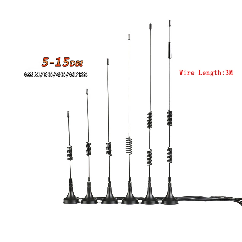 3G 4G High Gain Sucker Aerial Antenna 5/6/7/9/10/15DBI 3 meters Extension Cable SMA Male Connector For CDMA/GPRS/GSM/LTE/