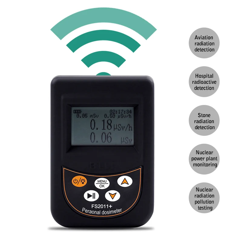 Nuclear Radiation Dosimeter Geiger Counter Beta Gamma X-ray Y-ray B-ray tube Marble Tester Nuclear Radiation Detector Alarm