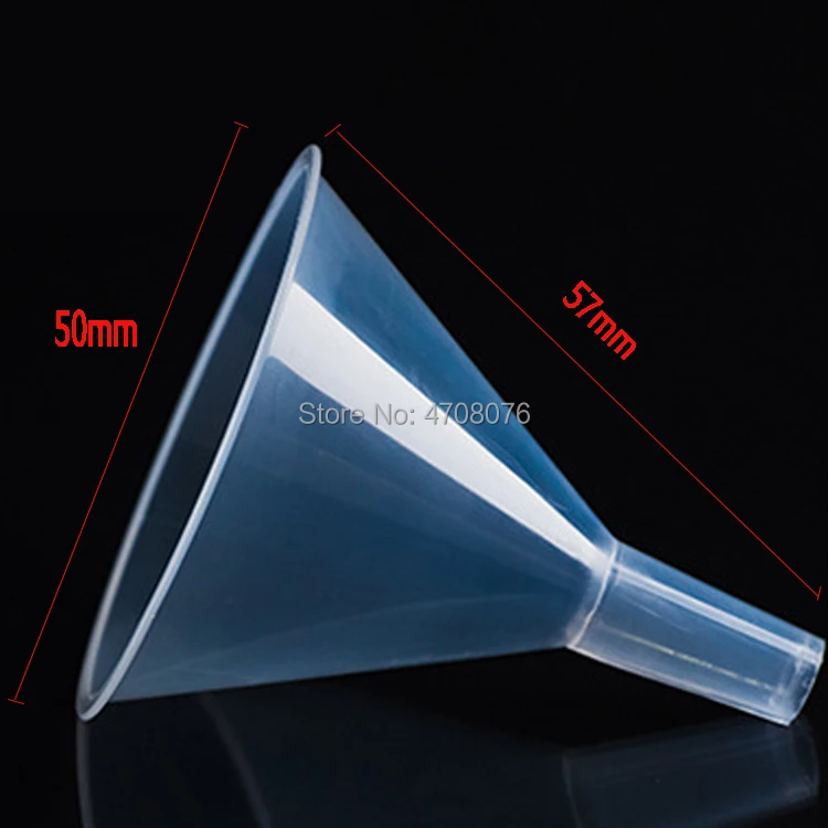 5pcs/set 50-60-75-100-120mm PP funnel Plastic lab filter funnel transparent for laboratory kitchen garage food grade