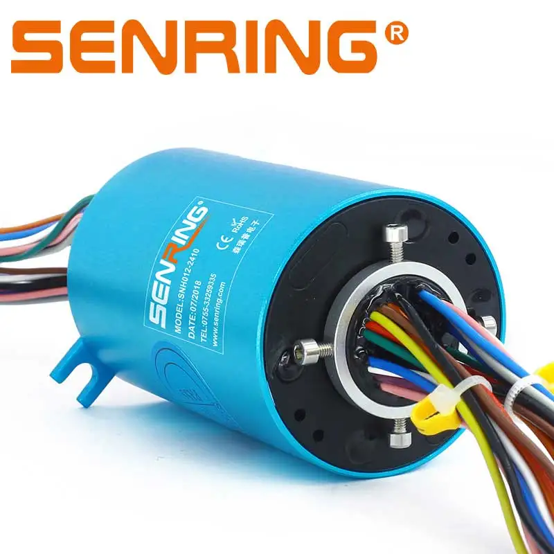 Bore Center 12.7mm OD 56mm Slip Rings Rotary Coupling with 24Wires 10A Current Transfer for Medical and Health Care Products