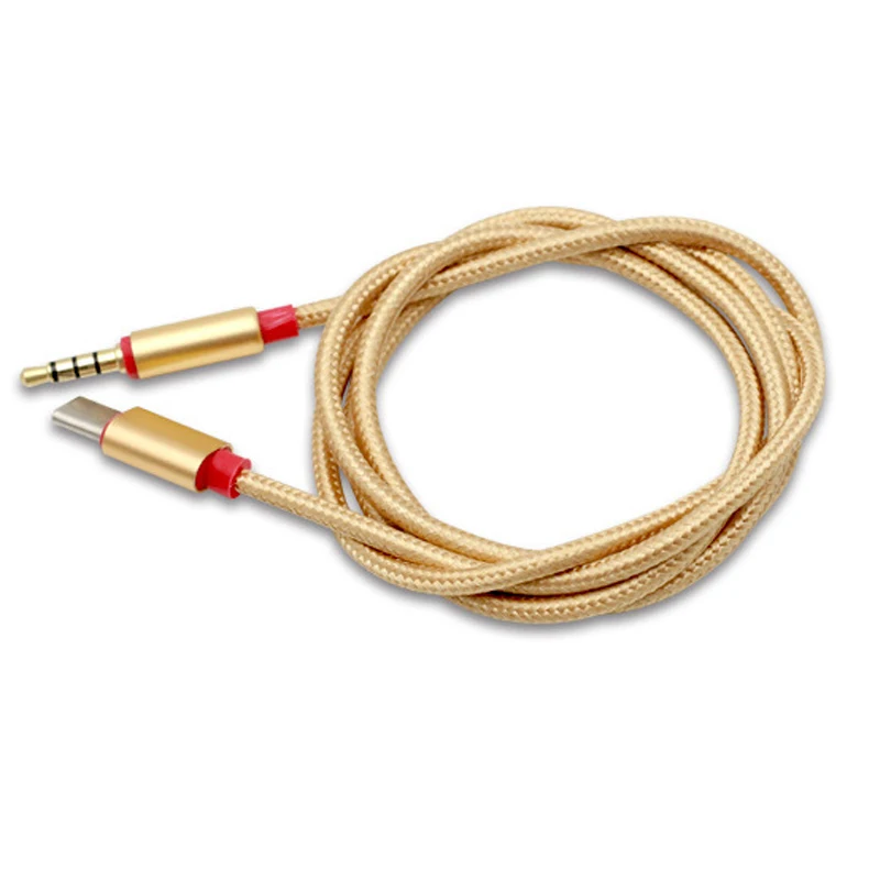 Adaptador de Cable de Audio tipo C a 3,5 Mm, conector USB tipo C, Cable auxiliar para altavoz de coche, Samsung y Xiaomi, 10 unids/lote