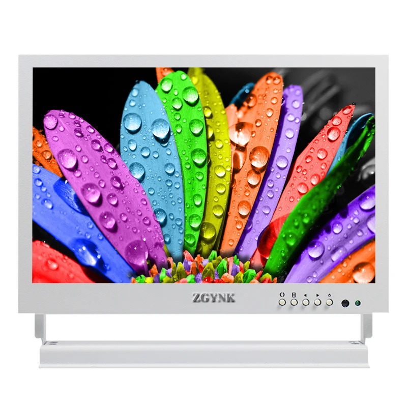 New white 10 inch ultra-thin metal security monitoring display LCD HD HDMI industrial BNC monitor medical display