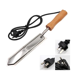 220V Electric Beekeeping Honey Knife Bee Honey Cutting Knife Heating Handle Wooden Tools Stainless Steel Scraper