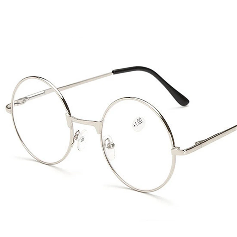 iboode Retro Metal Round Reading Glasses Finished Diopter +1.0 1.5 2.0 2.5 3.0 3.5 Unisex Reading Presbyopia Glasses Women Men