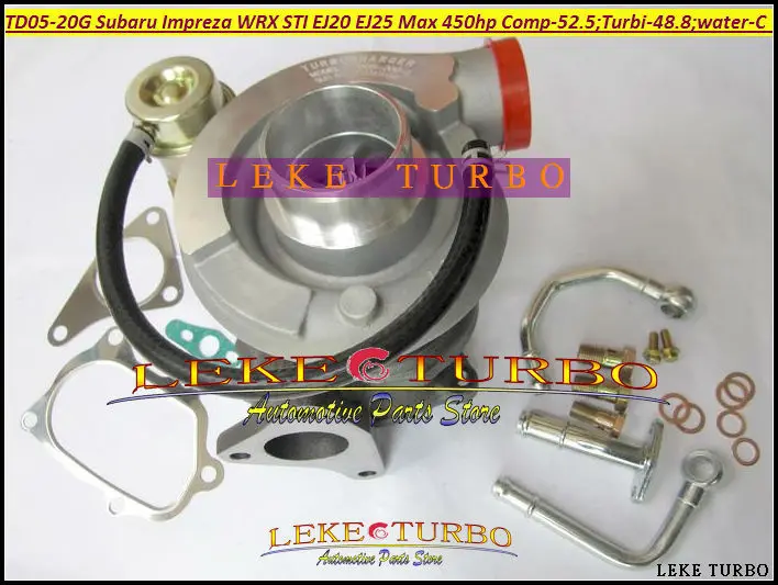 Turbo TD05 20G TD05-20G TD05-20G-8 565208-0100 Turbocharger For SUBARU Impreza WRX STI EJ20 EJ25 450HP +Pipe fitting Bolt Gasket