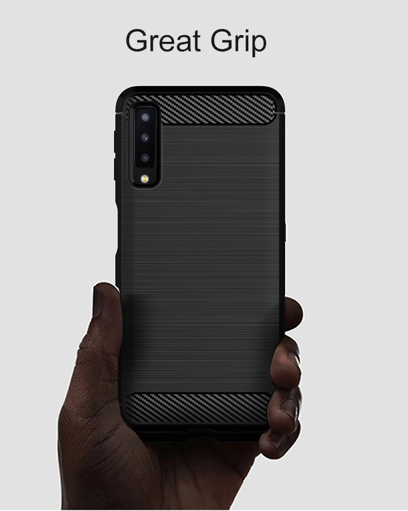 For Samsung A7 2018 A750F Case Carbon Fiber TPU Phone Case For Samsung Galaxy A7 2018 Phone Bags Silicone Cover Coque Capa