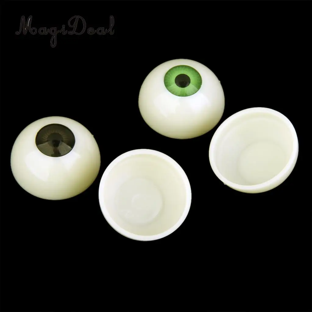 Magideal 2 Pairs Plastic Half Ronde Holle Oogbollen 30Mm Voor Pop Dier Masker Schedel Halloween Prop Diy Ambachtelijke Speelgoed