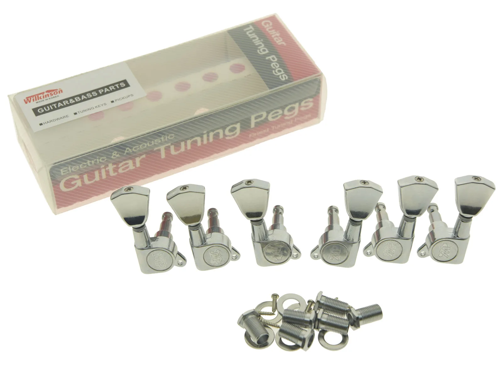 Wilkinson 3L3R E-Z-LOK Guitar Tuners EZ Post Guitar Tuning Keys Pegs Machine Heads w/ Tulip Button for Les Paul/Acoustic Guitar