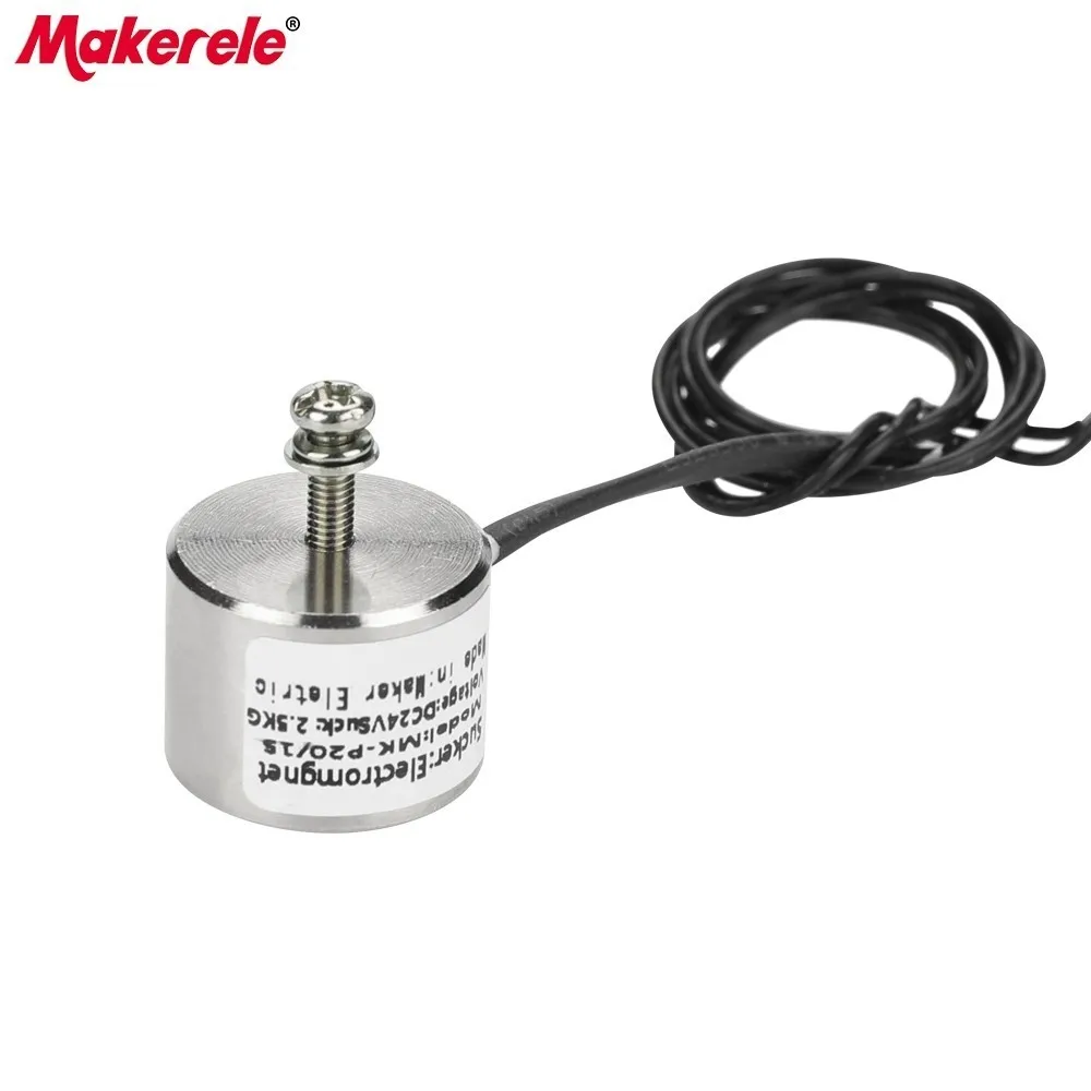 MK20/15 Solenoid Electromagnet Lifting 2.5KG/25N Holding Electric Magnet Solenoid Sucker Electromagnet DC 6V 12V 24V On Sale