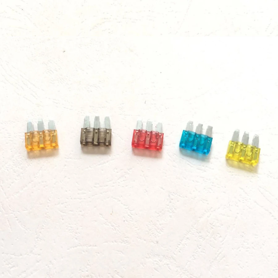 25 Pcs/lot Micro 3 Pins Fuse Automotive Car Fuse For Ford Focus Mondeo Dodge JEEP 5A 7.5A 10A 15A 20A