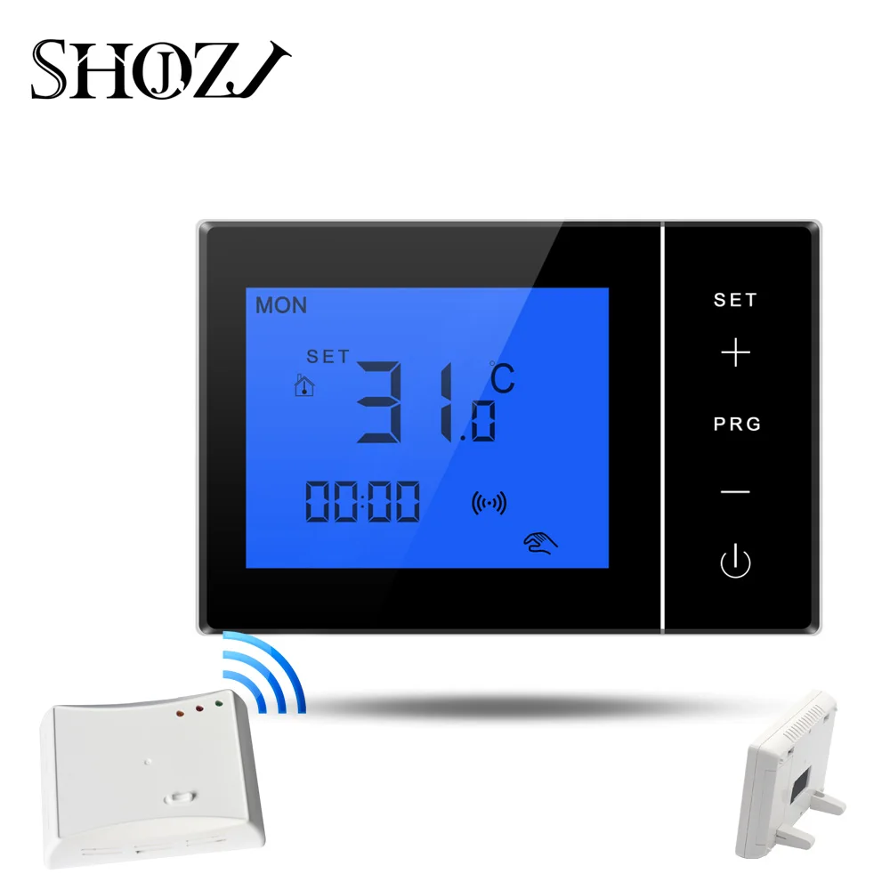 Plaque de montage Thermostat Intelligent 433 Mhz, contrôle Programmable de chaudière à gaz réglable avec récepteur émetteur RF