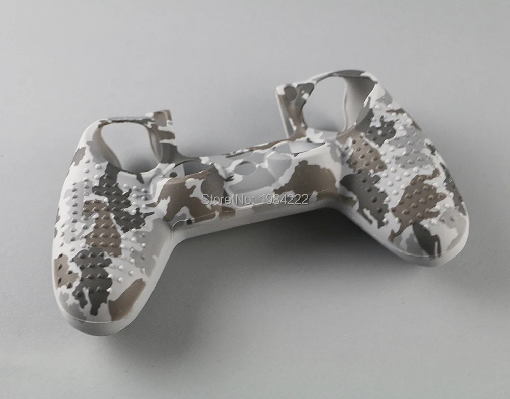 2 pçs/lote camuflagem antiderrapante capa de silicone caso de pele para sony play station ps4 pro controlador fino