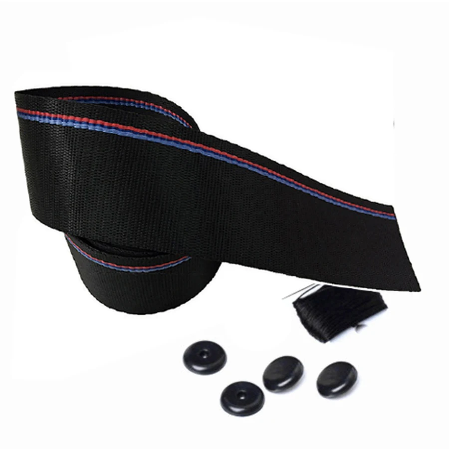 Auto Segurança Webbing Cinto de Segurança para BMW, Racing Harness Ribbon, Azul e Vermelho, 3.6m, Atacado