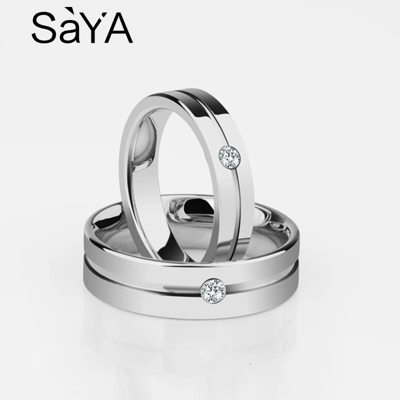 Couple Rings for Men Women High Polished Tungsten Carbide CZ Stones for Wedding Ring Fine Jewelry, Customized