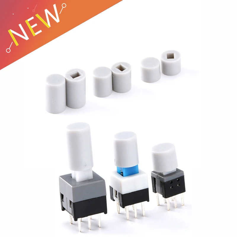 100PCS/Lot Small Switch Button Cap Can Match with5.8*5.8MM 7*7MM 8*8MM 8.5*8.5MM Button Switch Micro switch button