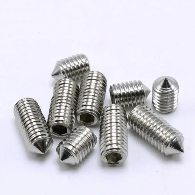 M4 Pitch 0.7mm Length 3/4/5/6/8/10/12/16/20/25/30mm Hex Allen Socket Set Screw 304 Stainless Steel Grub Screw DIN914