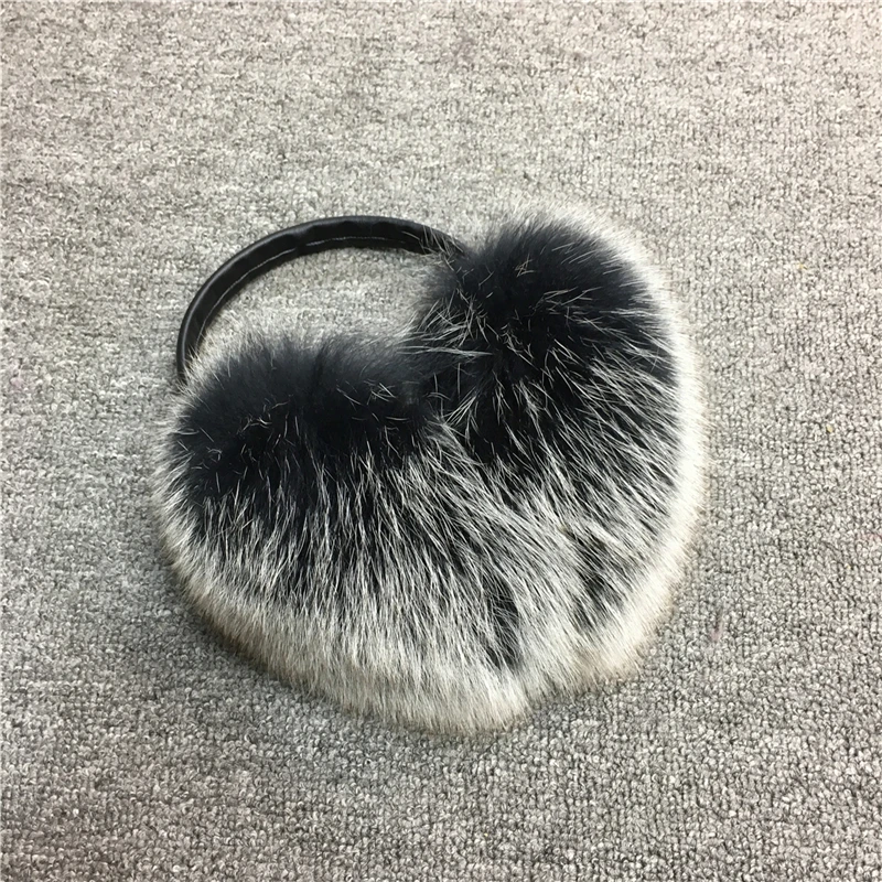 IANLAN Winter Fluffy Soft Fur Earmuffs for Womens Real Fox & Raccoon Fur Earmuffs Girls Earflaps Ladies Ear Warmers IL00511