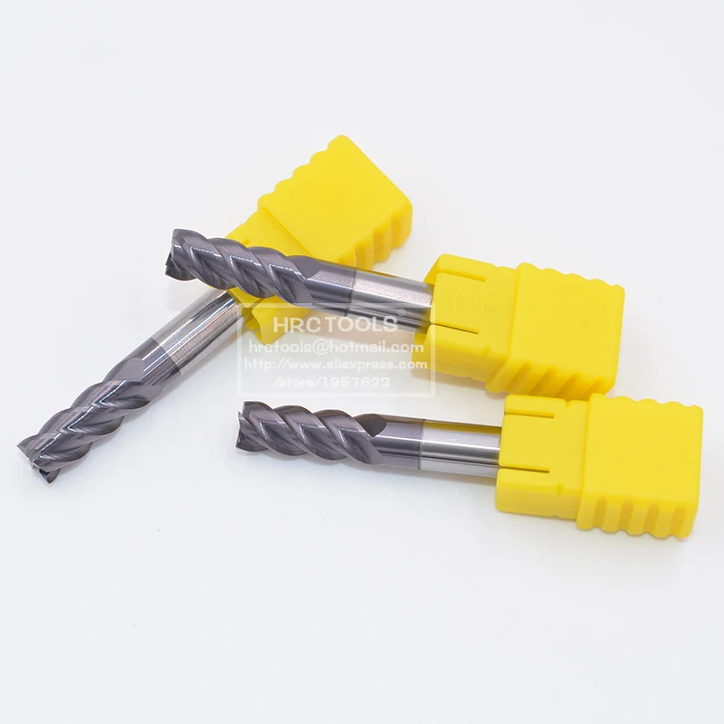 N1-d1x3Hx4Dx50L คาร์ไบด์เคลือบทังสเตนสแตนเลส CNC Endmill เอ็นมิล4 Flutes 4มม.เครื่องจักรกลแกะสลักเครื่องตัด