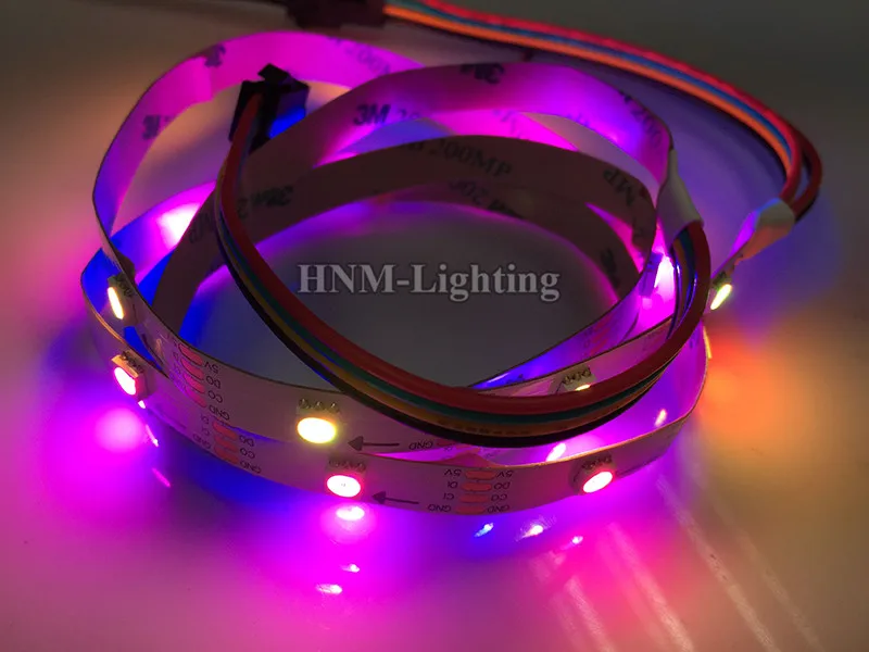 

1M 5V 30LEDs/m APA107 LED Strip Light 5050 SMD RGB APA102 Pixel Digital Tape TV Lights,White PCB,Non-waterproof IP20