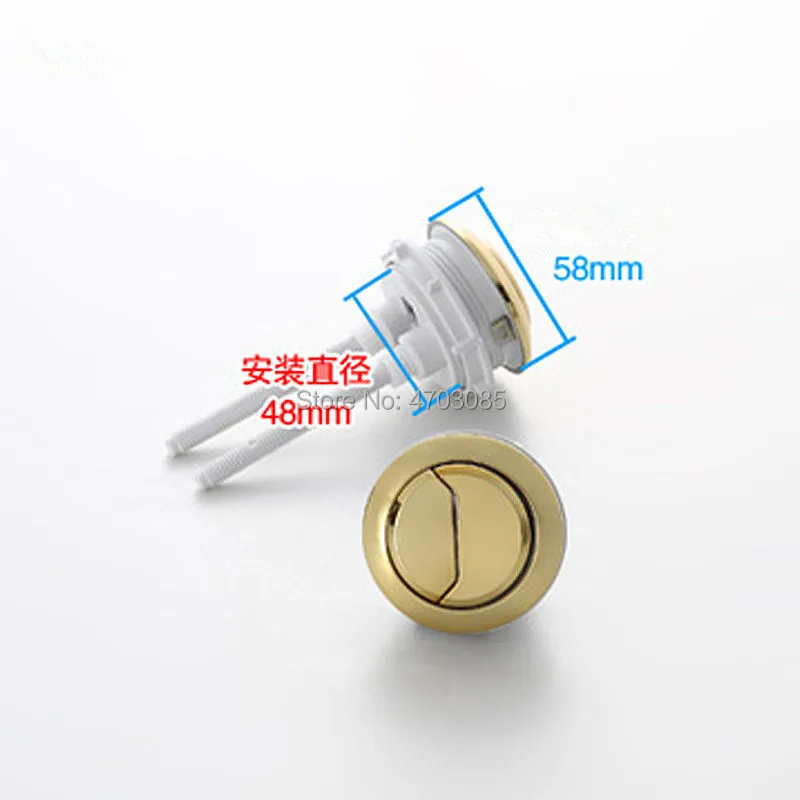 Top diameter 58mm Round toilet dual push button,Installation Diameter 48mm toilet push button,Toilet water tank Push Buttton