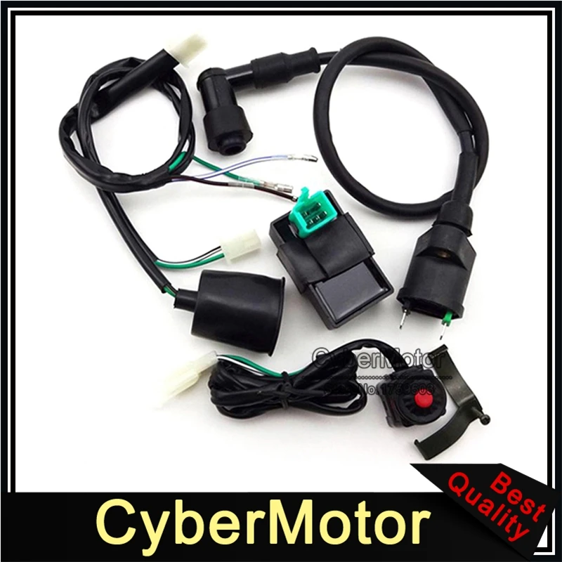 Wiring Loom Harness Kill Switch Ignition Coil AC CDI For 50cc 70cc 90cc 110cc 125 140 150 160cc Chinese Pit Dirt Bike Motorcycle