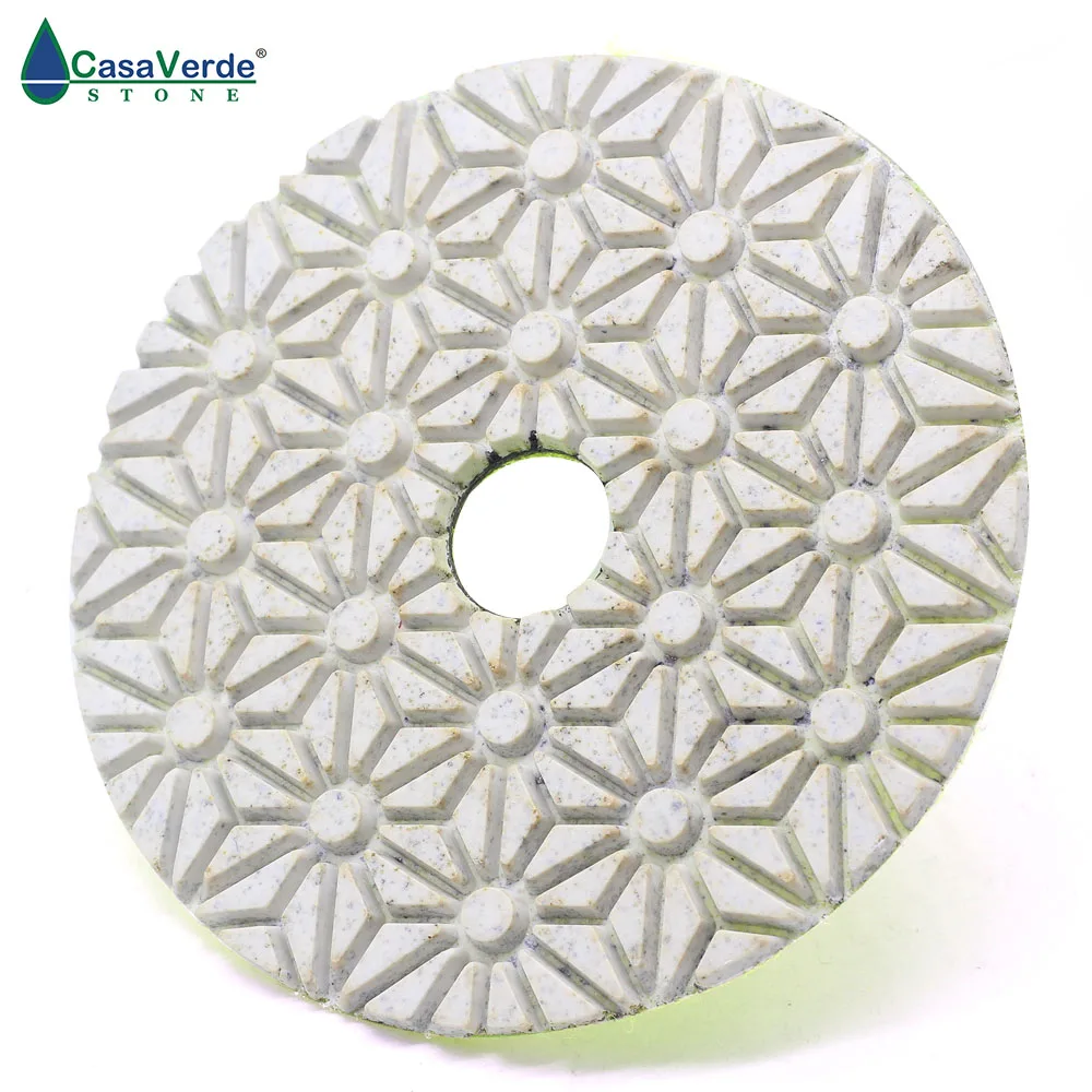 New products 7pcs/lot 4 inch 100mm with 3.0mm diamond granite dry or wet polishing pads for polishing for granite and marble