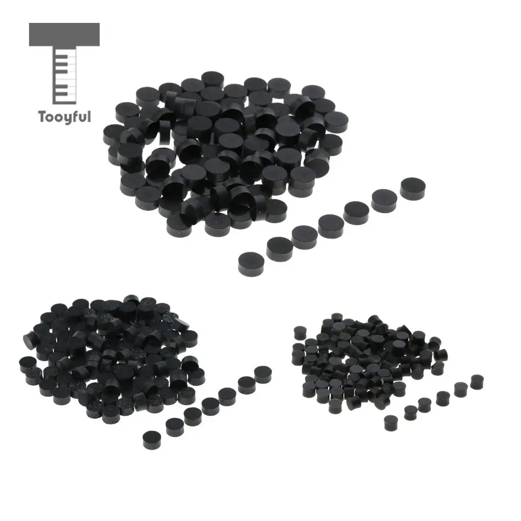 Tooyful Pack of 100 Acrylic Fretboard Fingerboard Dots Inlay Markers Black for Acoustic Guitars Replacement Parts