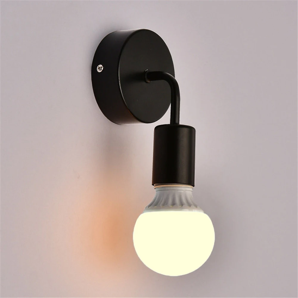 Vintage Elbow Wall Lamp Wood Wall Lamp E27 110V 220V Indoor Loft Outdoor Corridor Wall Lights Industrial Sconce Bedside Lamp