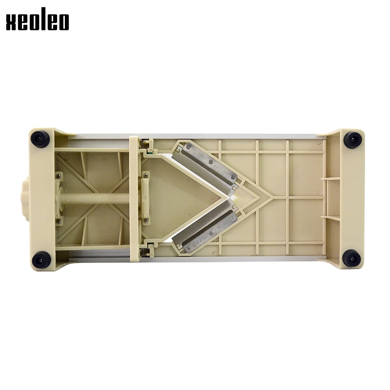 XEOLEO-rebanador Manual de limón, máquina comercial para cortar frutas, doble hoja, espesor ajustable