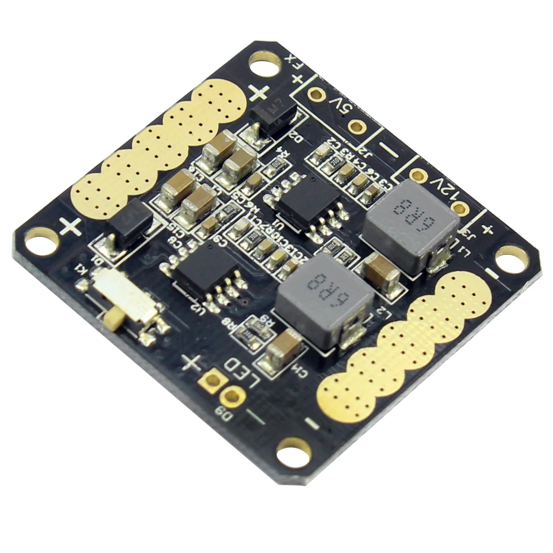 F14708 CC3D Flight Controller Power Distribution Board with 5V/12V BEC Output LED Switch for FPV RC 250 Across Quadcopter + FS